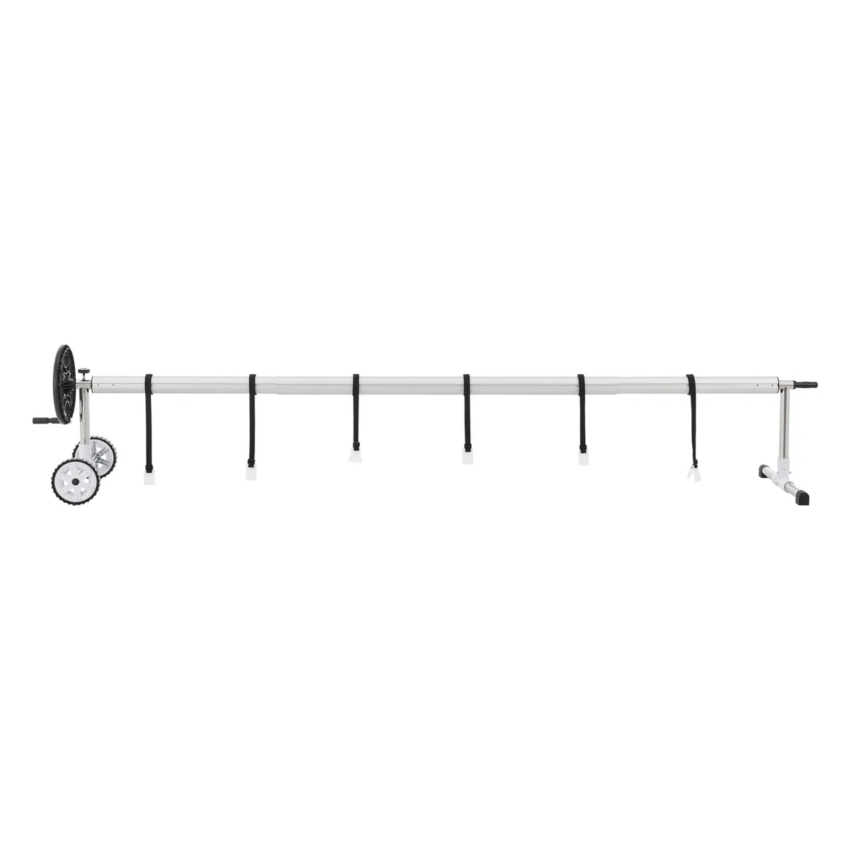 [en.casa] Pool Aufrollvorrichtung Amorgo Aufroller mit Rädern 300-630 cm verstellbar Aufrollsystem für Solarplanen Poolplanen Aluminium
