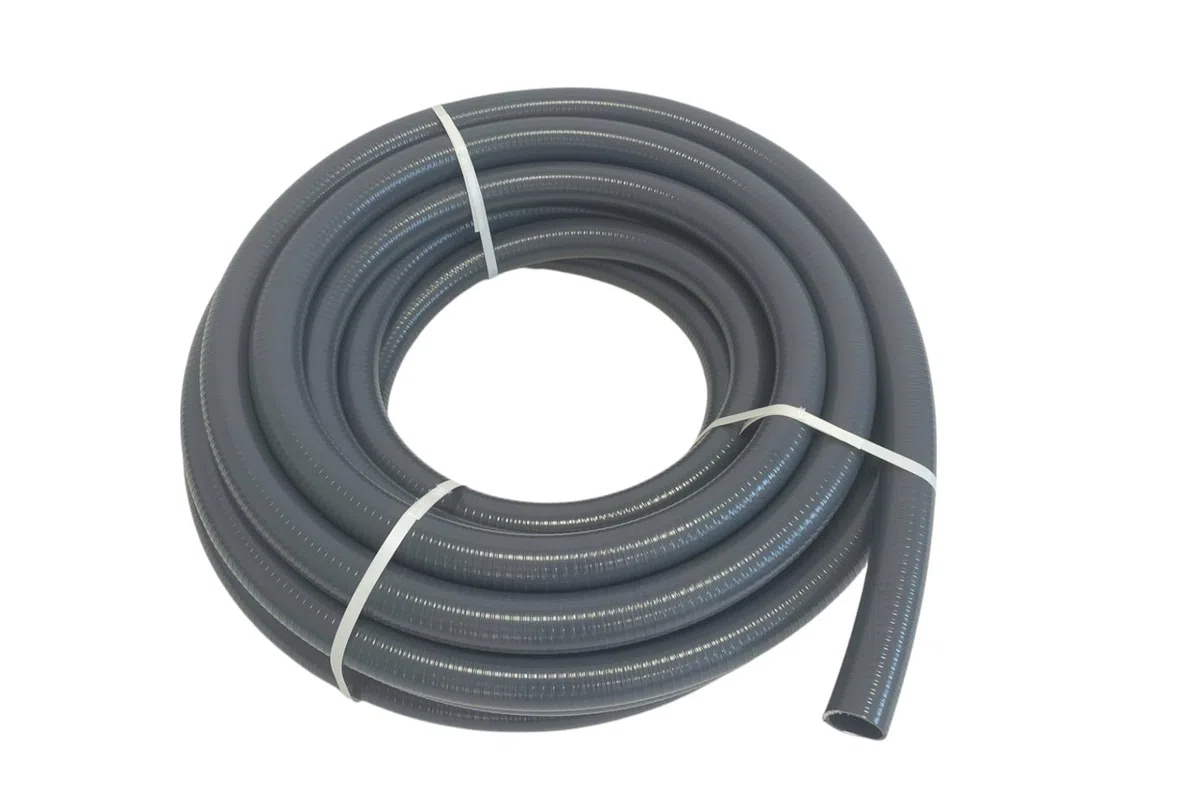Wacredo PVC Klebeschlauch DA50-63mm Poolschlauch flex Rohr grau Rolle 25m