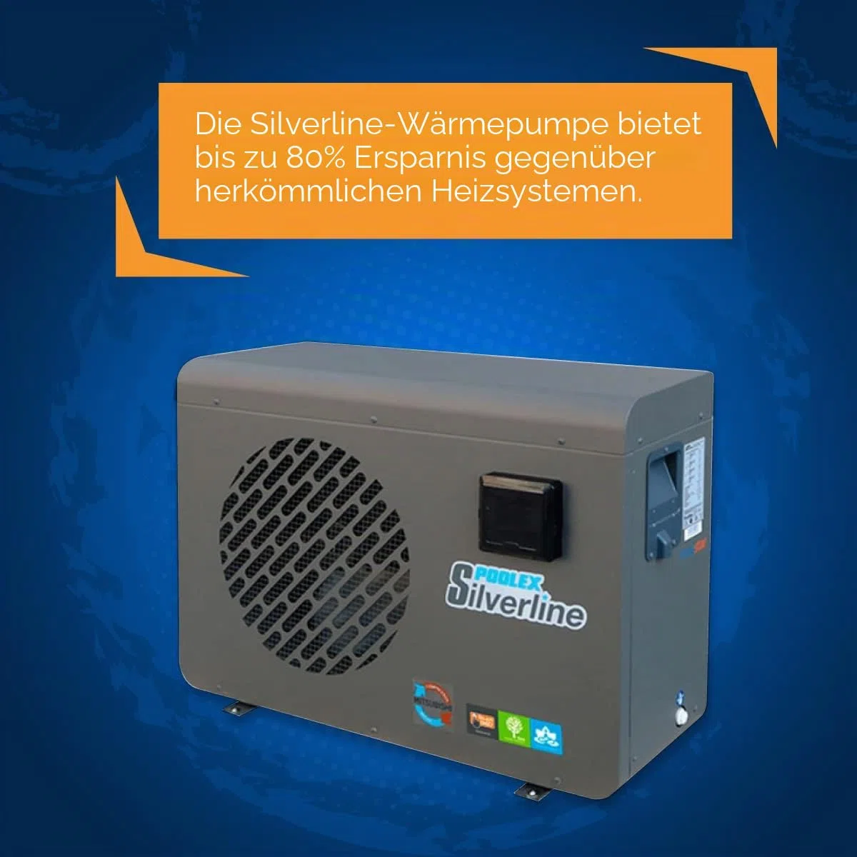 POOLEX Silverline 70 Wärmepumpe, Grau