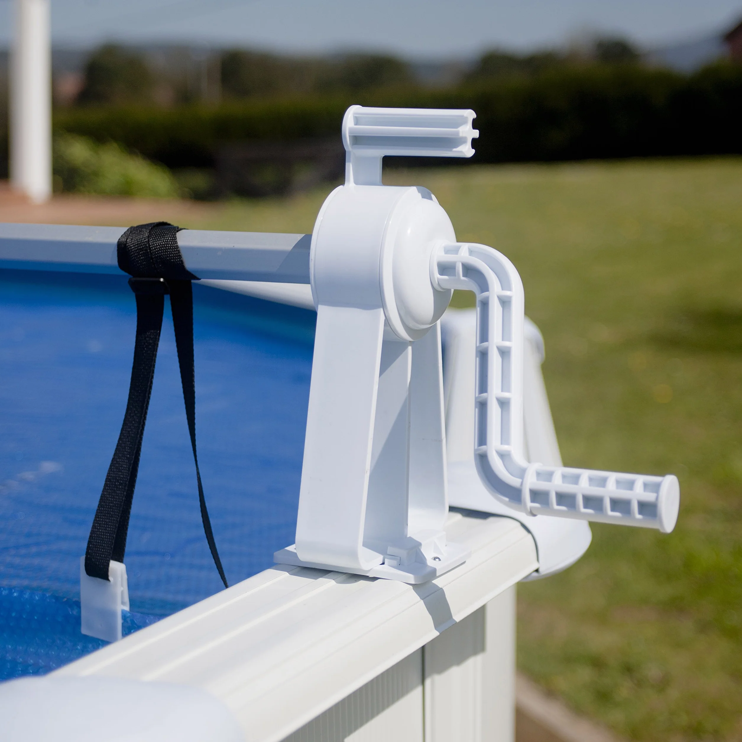 Gre 40135 - Teleskopischer Aufroller für aufgestellte Pools, maximale Breite 6 m, Aluminium