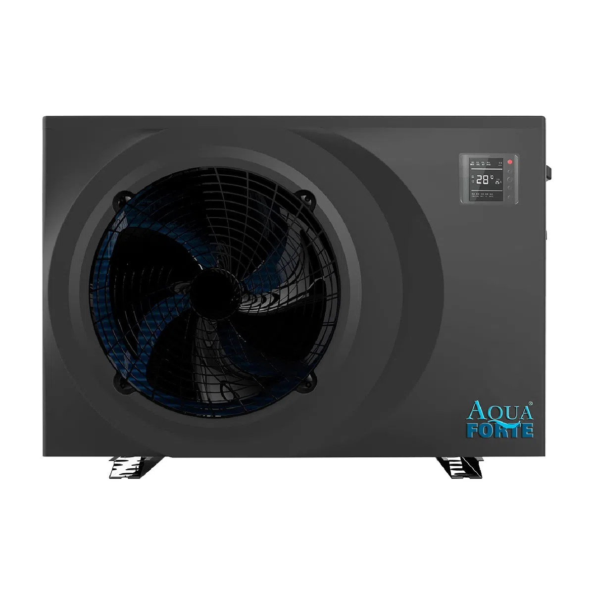 AquaForte Full Inverter Wärmepumpe 7,2 Kilowatt , 7.32 AMP, Leistungsaufnahme Kilowatt 0.10 1.61, Kann sowohl kühlen als auch heizen, geeignet für Schwimmbecken, Schwarz