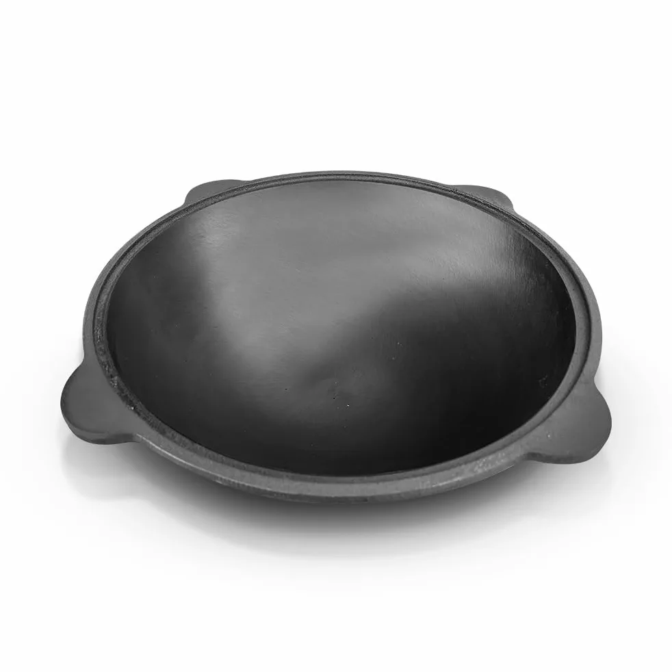 Gusseisen Kazan 30 L, runder Boden, Ø 58 cm, Usbekischer Topf, WOK, Kasan, Camping Topf, Feuerofen, BBQ Dutch Oven, Gulaschkanone, Schmortopf, Kessel