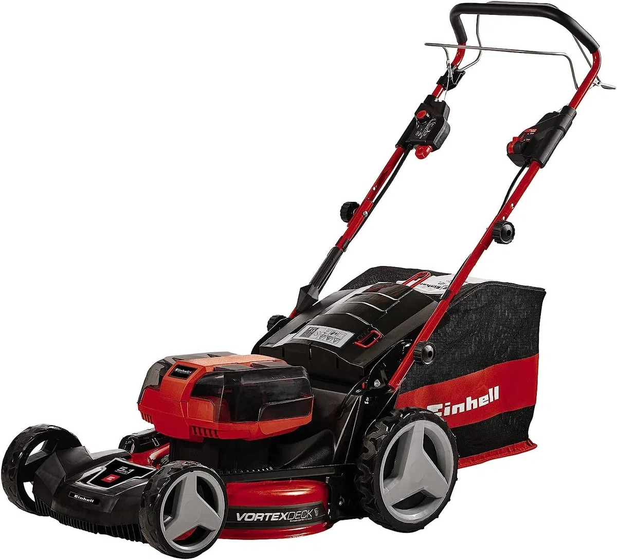Einhell Professional Akku-Rasenmäher GP-cm 36/47 S HW Li Kit Power X-Change (36 V, 47 cm Schnittbreite, 700 m², Selbstfahrantrieb, Brushless, Mulchfunktion, inkl. 4X 4,0 Ah Akkus, 2X Twincharger)