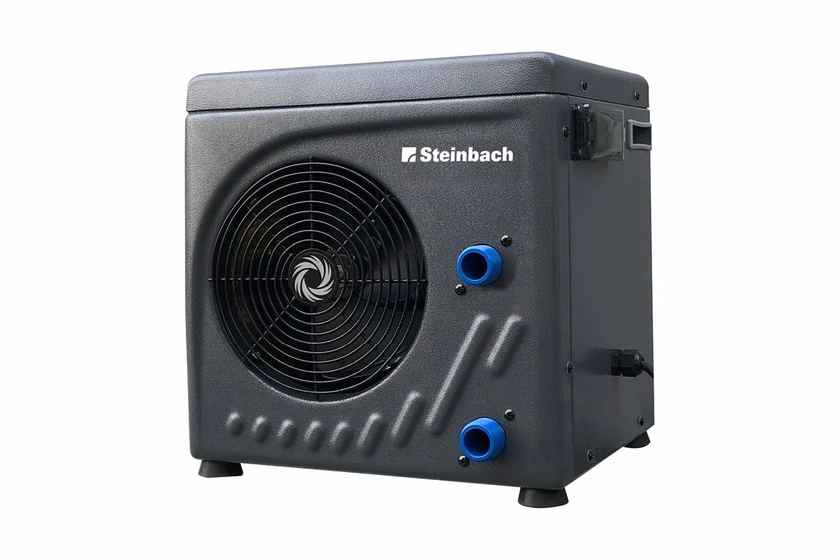 STEINBACH Wärmepumpe Mini – 049275 – Automatische Wärmepumpe für Pools bis 20.000 l – Mit LED-Display und integriertem Durchflusssensor