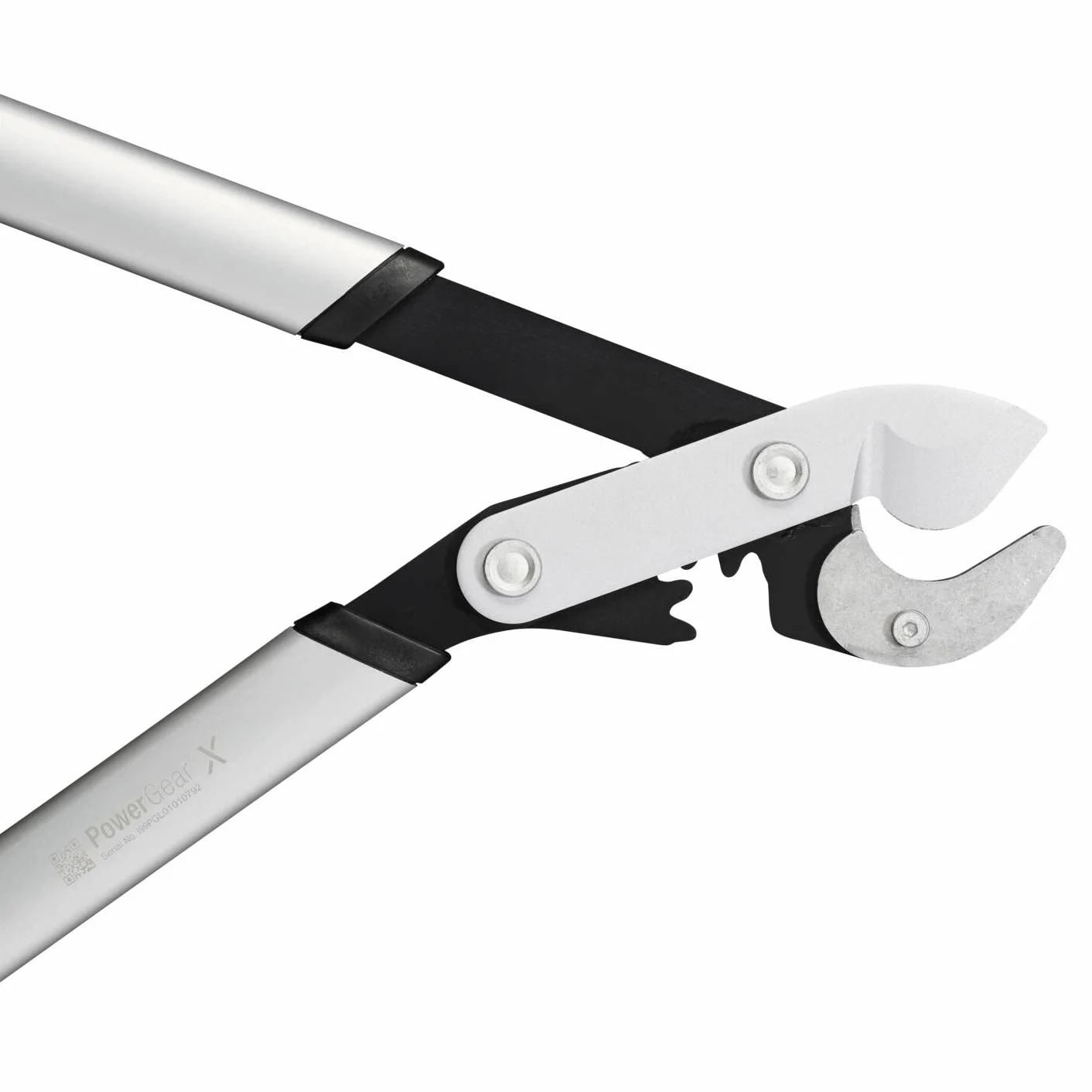 Fiskars PowerGearX Amboss-Getriebeastschere für trockenes und hartes Holz, Antihaftbeschichtet, Gehärteter Präzisionsstahl, Länge: 80 cm, Schwarz/Orange, LX99-L, 1020189