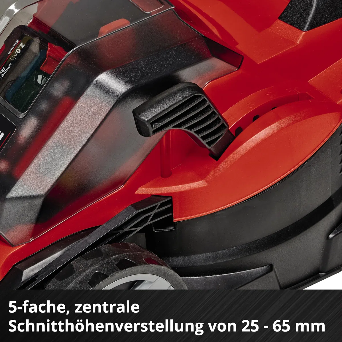 Einhell Akku-Rasenmäher GE-cm 36/33 Li Kit Power X-Change (36 V, 33cm Schnittbreite, bis 250 m², 30L Fangkorb, 25-65 mm Schnitthöhe, inkl. 2X 2,5 Ah Akkus + 2X Ladegeräte)