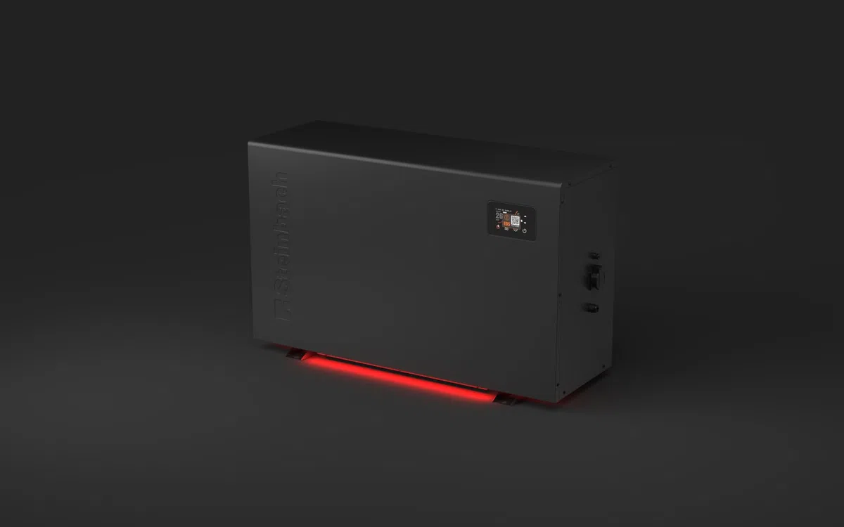 STEINBACH Wärmepumpe Silent 17,5 – 049317Z – Inverter Pool Wärmepumpe bis 70.000 l – Heizleistung 17,5 kW – Heiz- und Kühlfunktion – Touch-Display – WLAN App-Steuerung – effizientes R290-Kältemittel