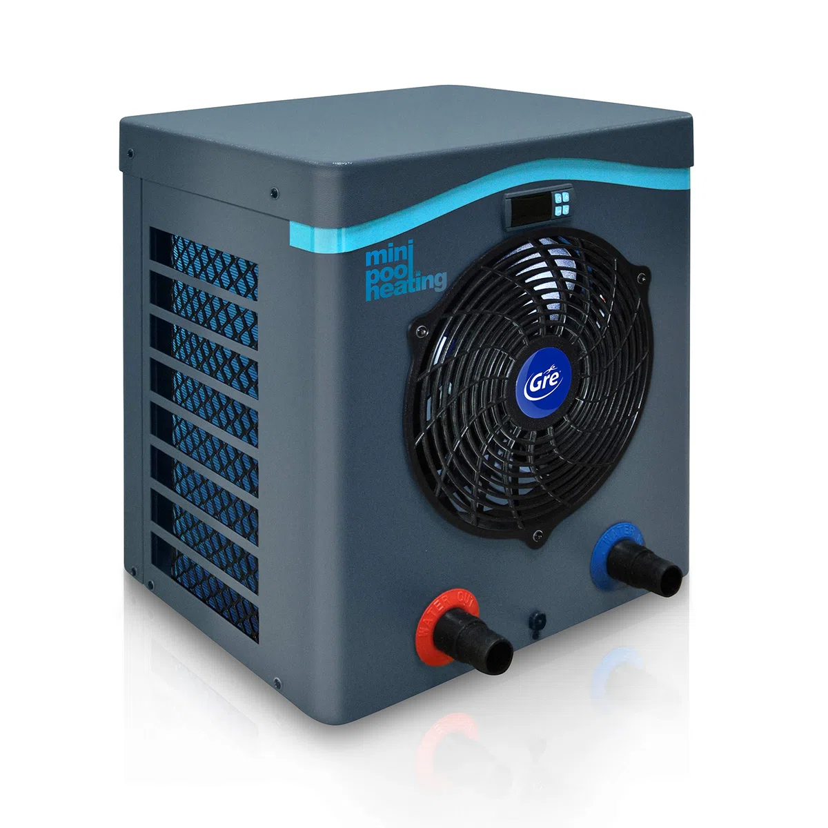 Gre HPM40 - Mini-Wärmepumpe für Aufstellpools bis zu 40 m³, Heizsystem für Aufstellpools, Farbe Grau
