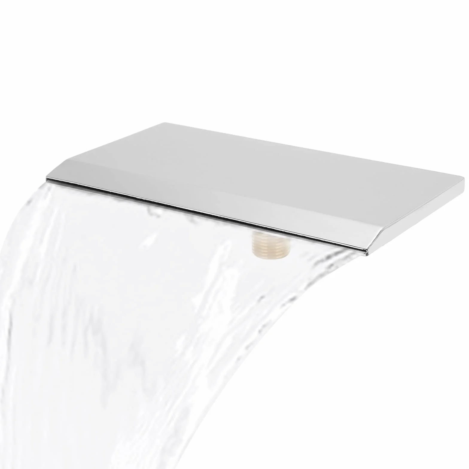 Edelstahl Pool Brunnen, G1/2 Außengewinde, Teich Wasserfall Kaskade 19 cm, Wasserfall Klein Überlauf Klinge, für Garten Hof Terrasse Pool Wasserspiele im Freien (2)