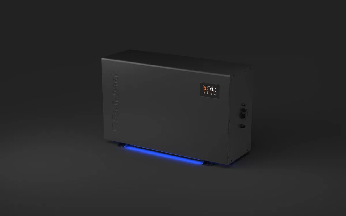 STEINBACH Wärmepumpe Silent 17,5 – 049317Z – Inverter Pool Wärmepumpe bis 70.000 l – Heizleistung 17,5 kW – Heiz- und Kühlfunktion – Touch-Display – WLAN App-Steuerung – effizientes R290-Kältemittel