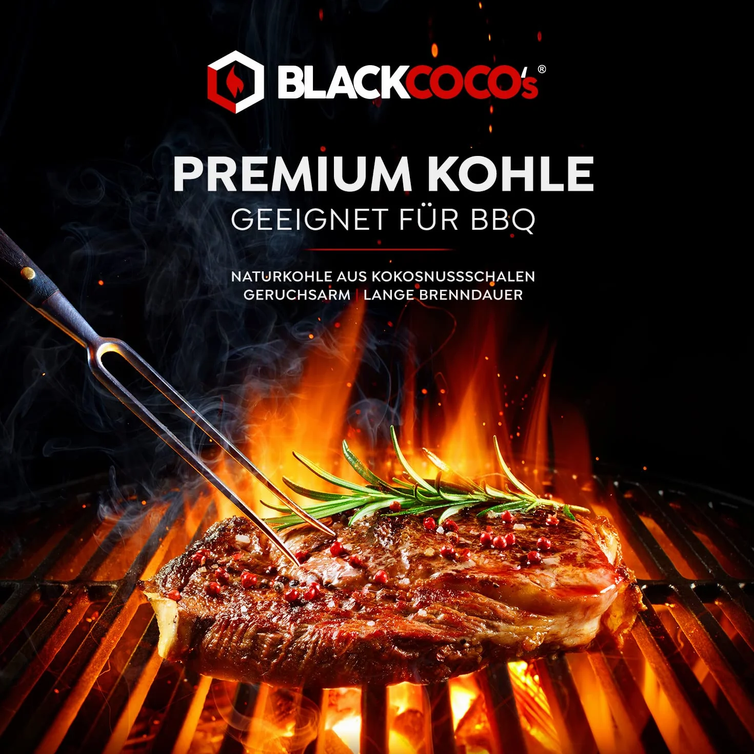 BLACKCOCO’s Shisha Kohle 20 kg – Premium Kokoskohle Naturkohle für Shisha & Grill – Cocos Grillkohle mit Langer Brenndauer – ohne Zusätze - CUBES26