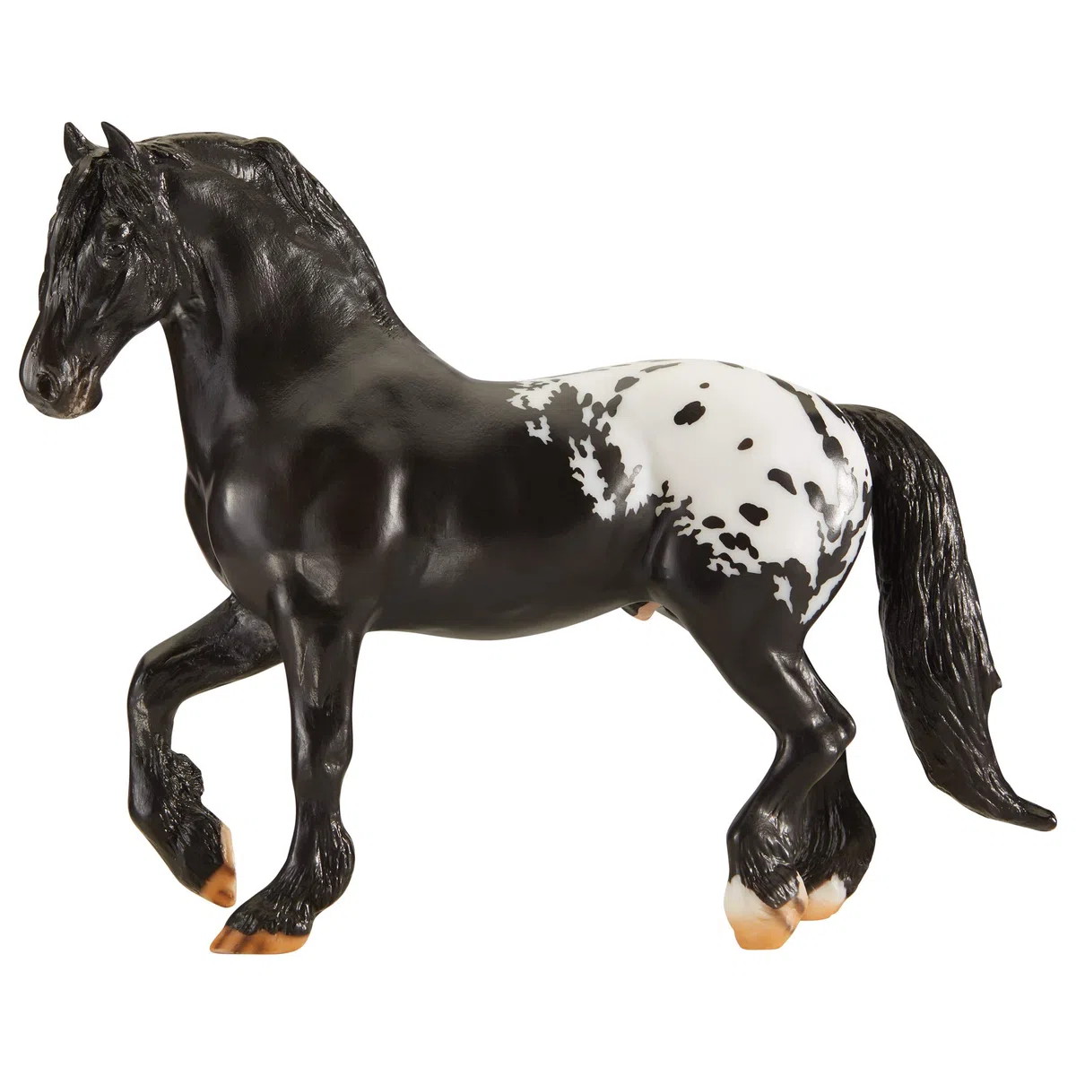 Breyer Traditionell 1/9 Modell Pferd – Harley (berühmtes Rennpferd-Pony) (Schwarz, Weiß)