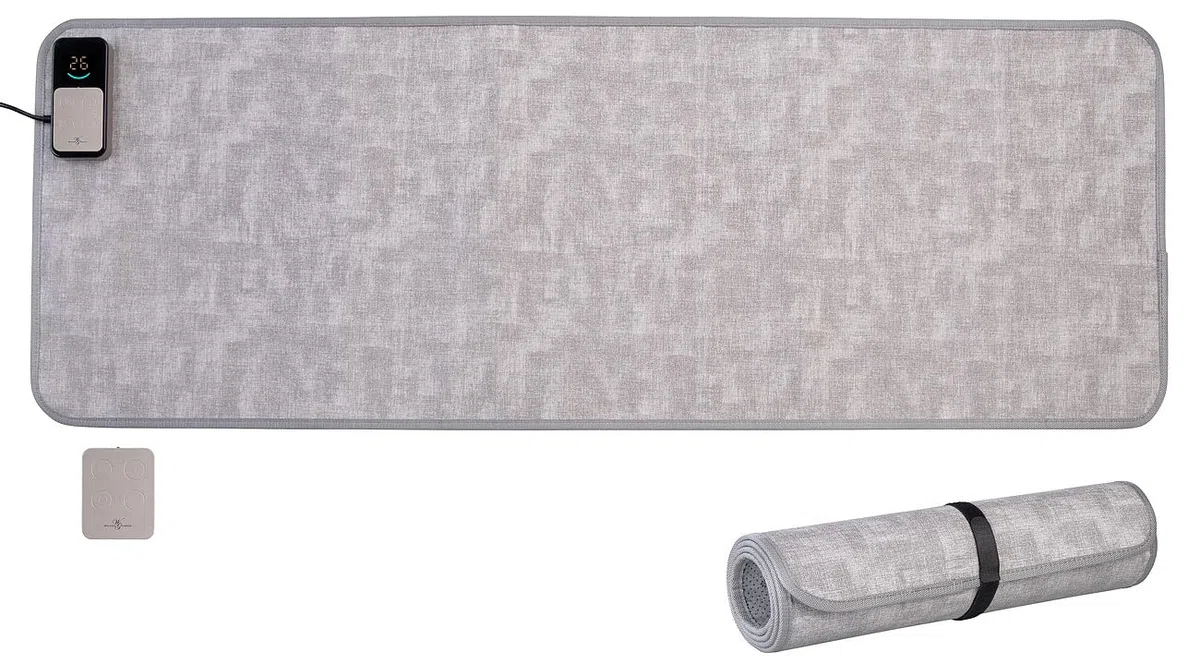 Heizmatte: Heizteppich mit 150 x 50 cm, 7 Temperaturstufen und Timer (Infrarot Teppich, Infrarot Heizteppich, Hund)