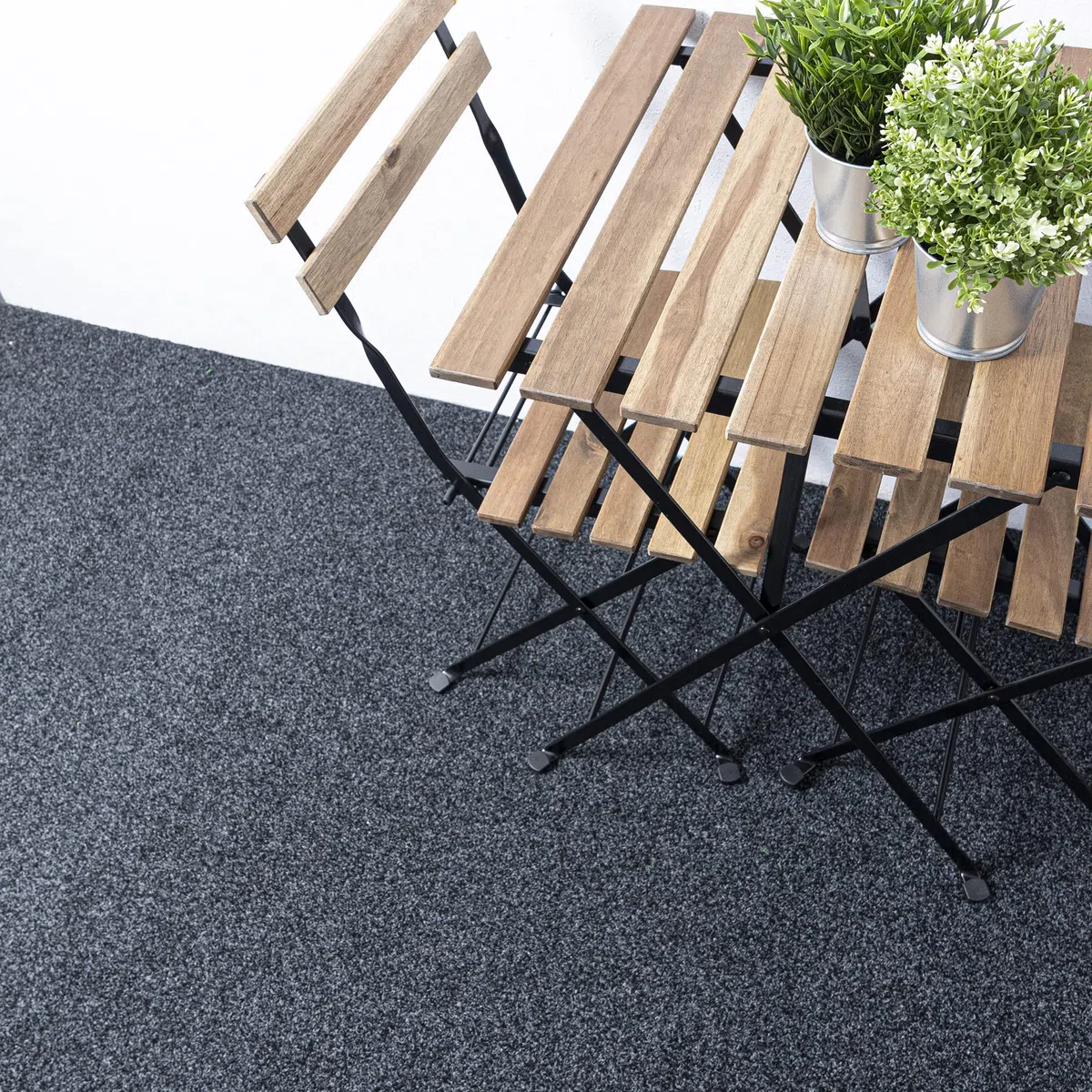 Mazovia Kunstrasen Balkon Teppich Wasserfest - Kunstrassenteppich Outdoor - Rasenteppich Balkon Meterware mit Noppen - Kunstgras Balkonteppich 6,5 mm - Grau - 400 x 350 cm