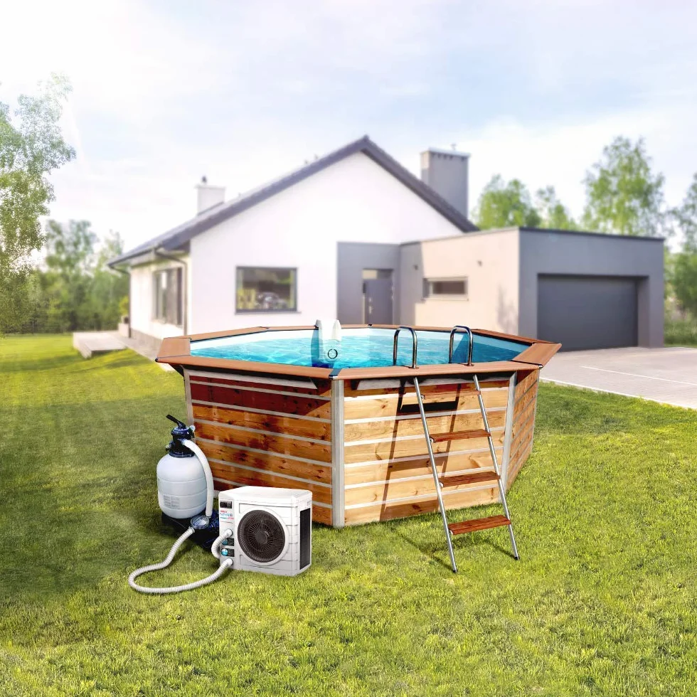 N NETSPA Poolex Nano Action 3 Poolstar PC-Nano-A3 – Wärmepumpe für kleine Aufstellpools – Verbrauch von 600 W – Volumen des Beckens von 10 bis 21 m³, Weiß, Kind