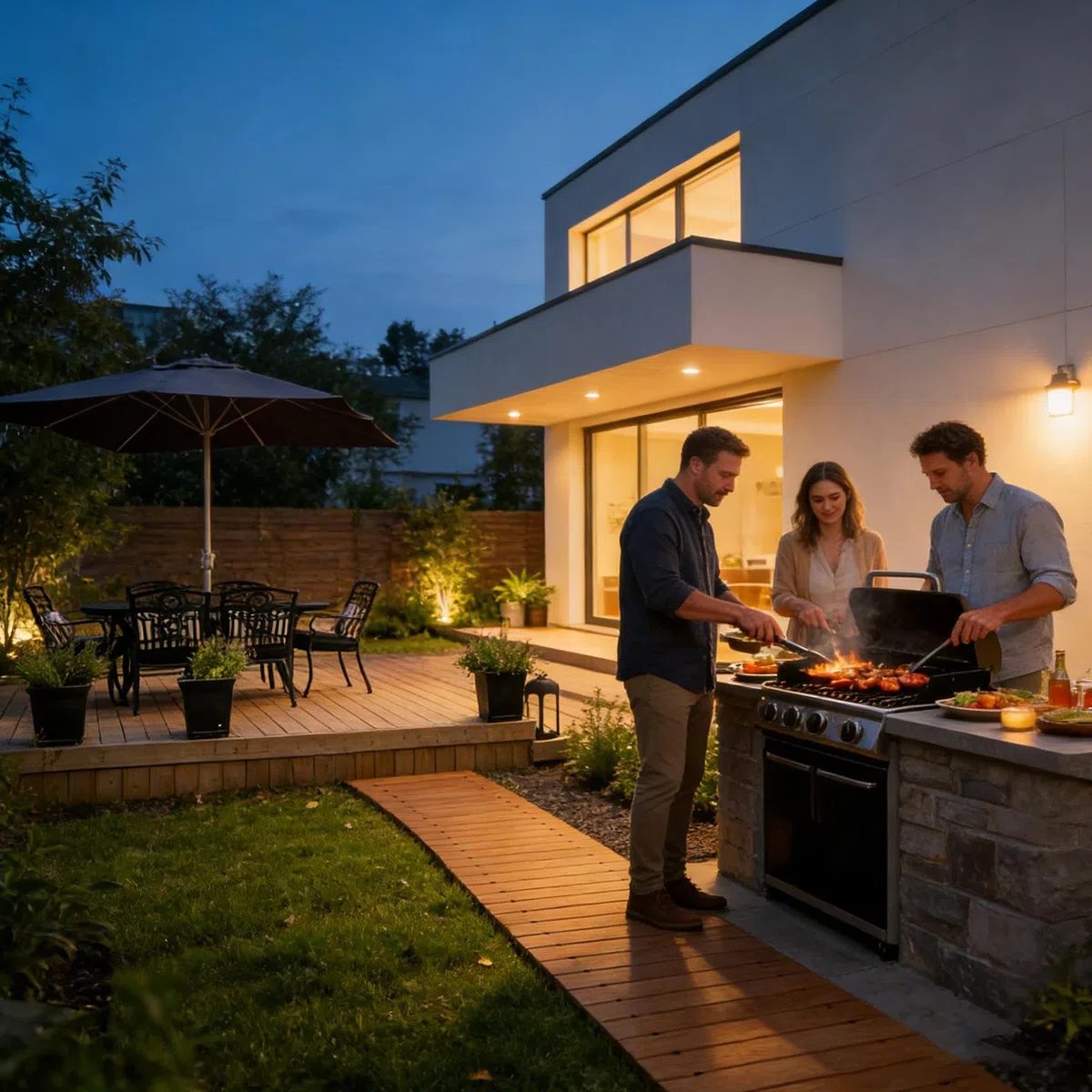 Generisch Holzsteg - Wetterfest & rutschfest,Holzoptik Weg Für Den Außenbereich | Für Garten Campingplatz Terrasse Eingang Poolumrandung