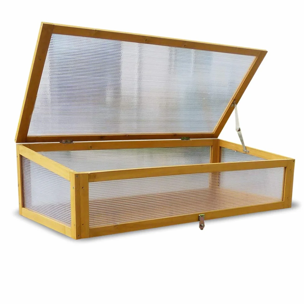 Habau 2855 Frühbeet Aufsatz für Habau Hochbeet, 115 x 53 x 32 cm, Gelb