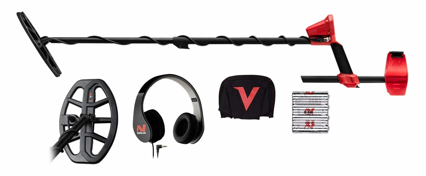 Minelab Vanquish 440 Multifrequenz Pinpointing Metalldetektor für Erwachsene mit der Wasserdichten V10 10"" x7“Doppel-D-Spule