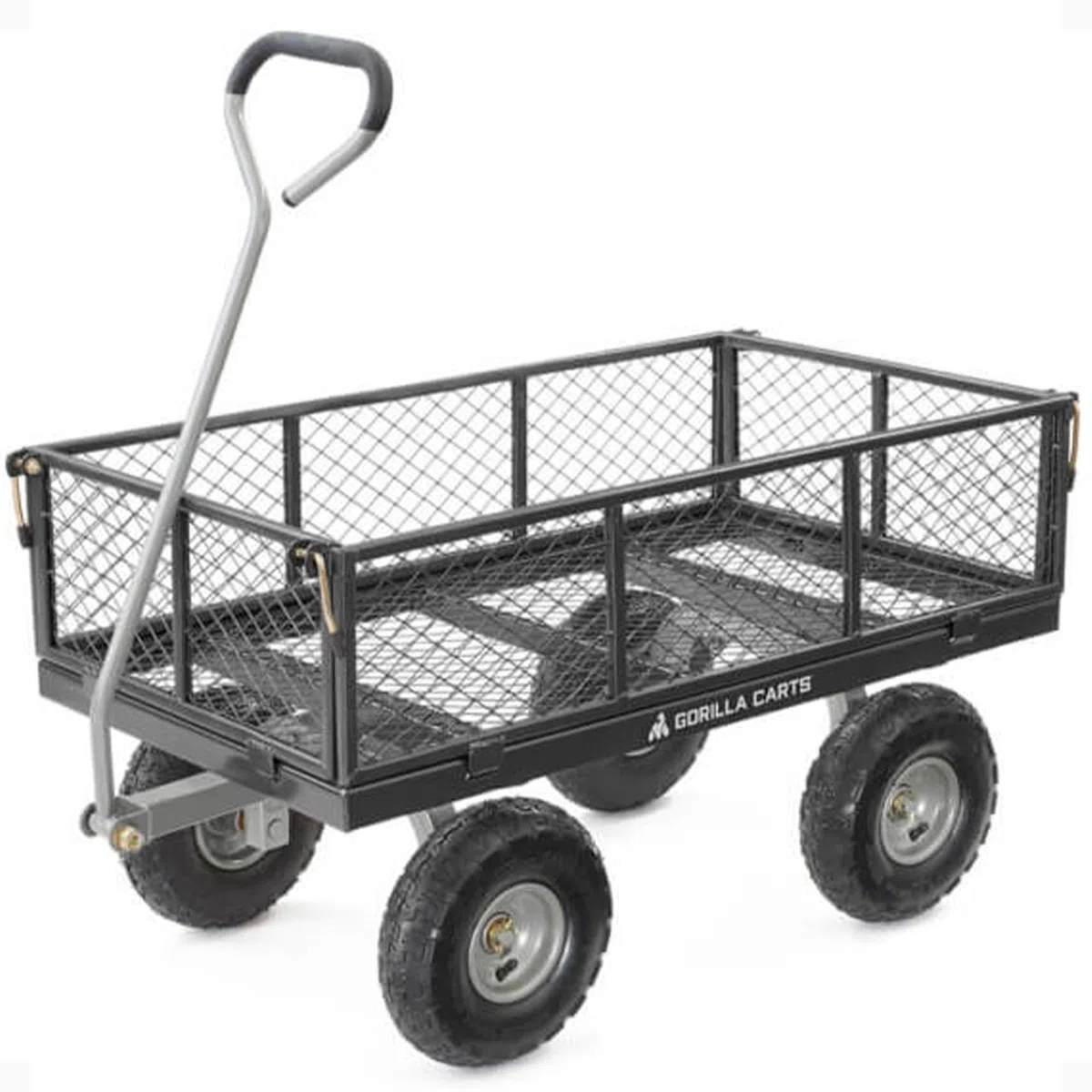 Gorilla Wagen, 362,9 kg Kapazit�t, robust, Robustes Stahlgeflecht, wandelbar, Flachbett, Garten, Outdoor, Transport, Nutzfahrzeug, Wagon, schwarz