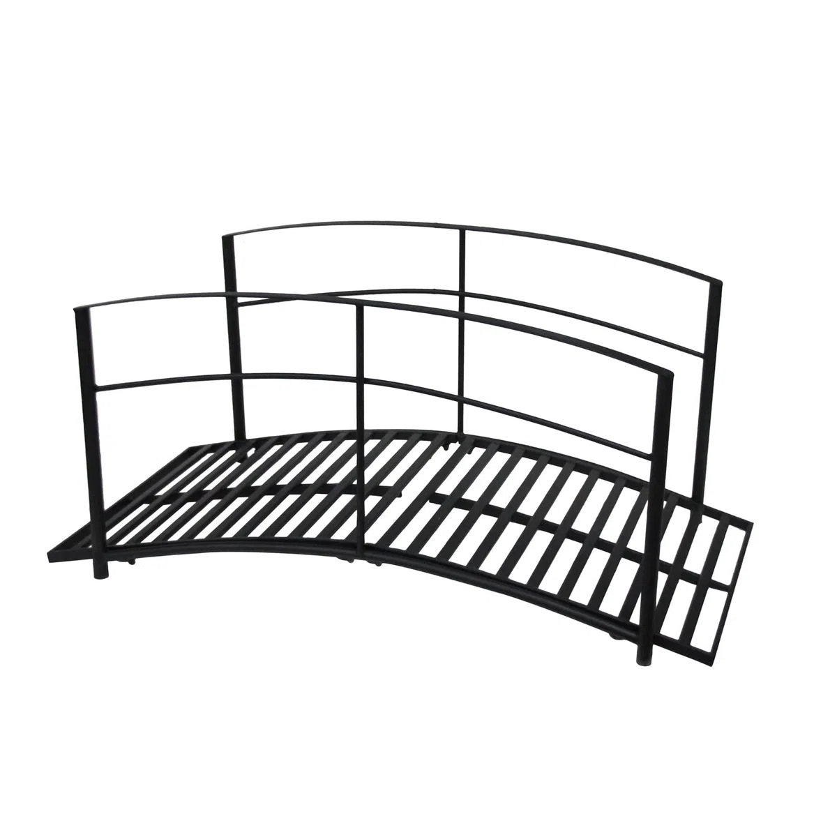 HTI living Zierbrücke/Teichbrücke aus Metall dekorative Gartenbrücke für Teiche Beete Metallbrücke