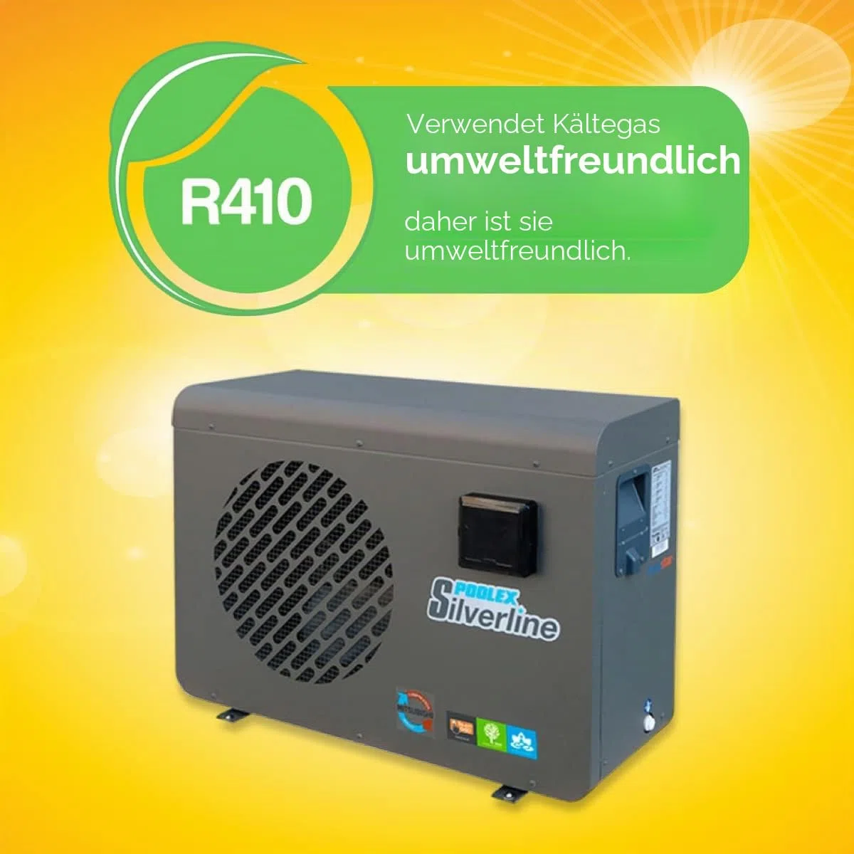 POOLEX Silverline 70 Wärmepumpe, Grau