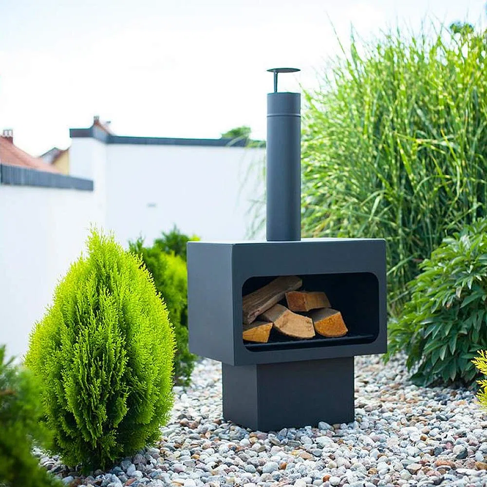 GARDENER 201-2 Gartenkamin Kamin Terrassenofen lackiert 56x40 cm ***NEU***