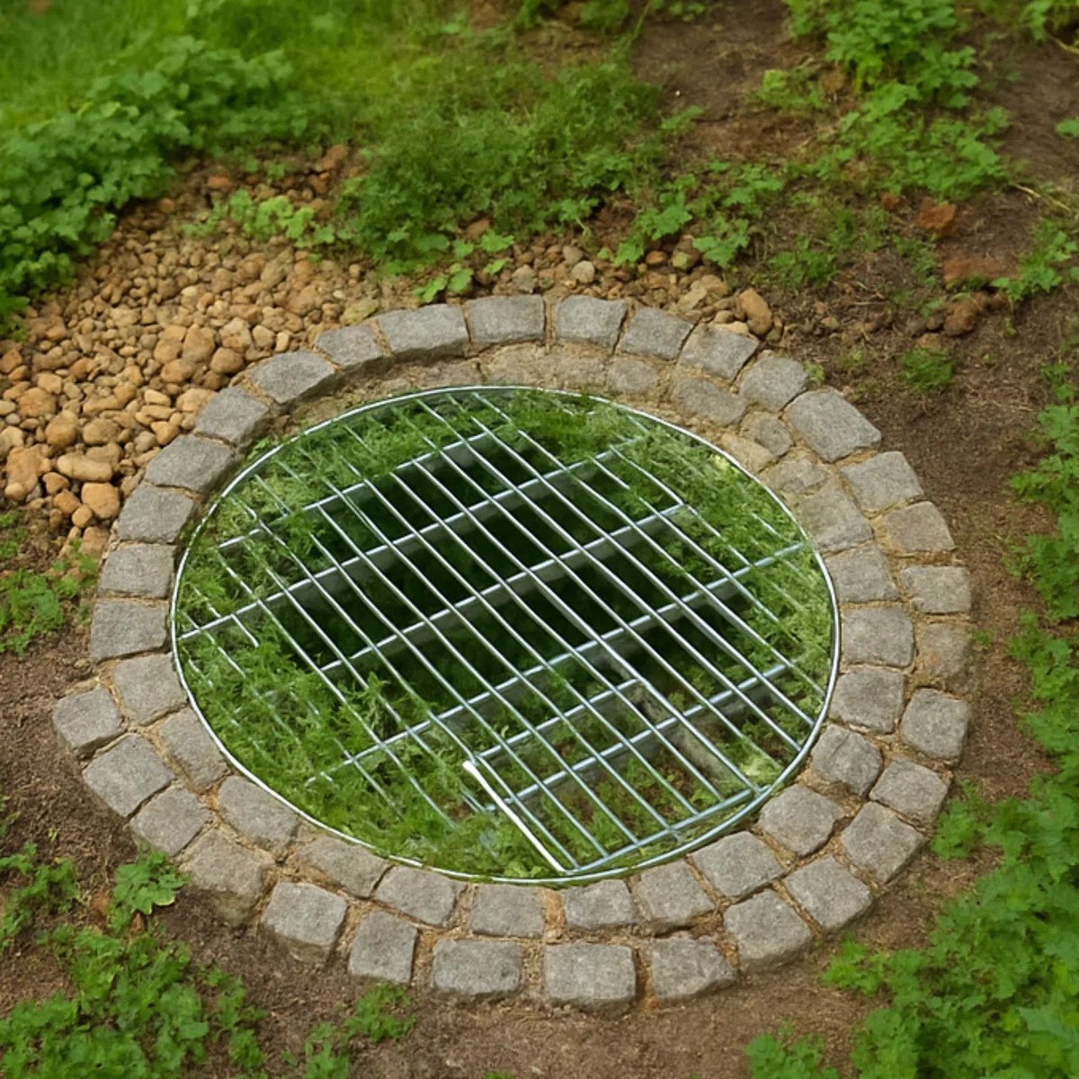 Abdeckgitter rund verzinkt Ø125cm bis 250 kg für Wasserspiel Becken Springbrunnen