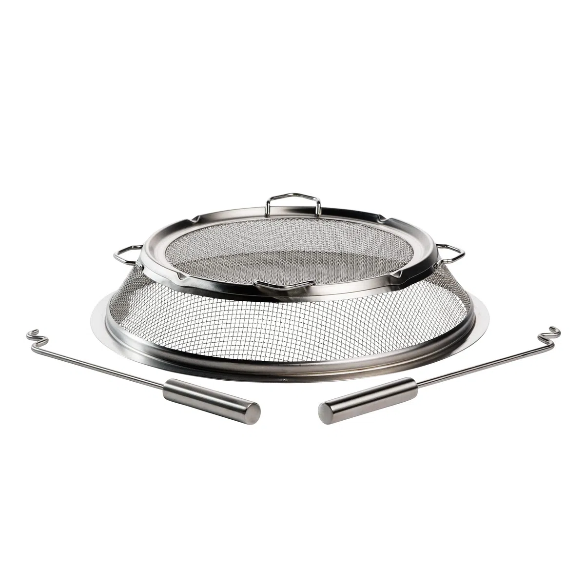 Solo Stove Funkenschutz für Bonfire Feuerschale I Feuerschalengitter, Funkenhaube, Feuerstelle Zubehör zum Schutz vor austretenden Funken, Inkl. 2 Heber, Edelstahl, Reduziert Verletzungsgefahr