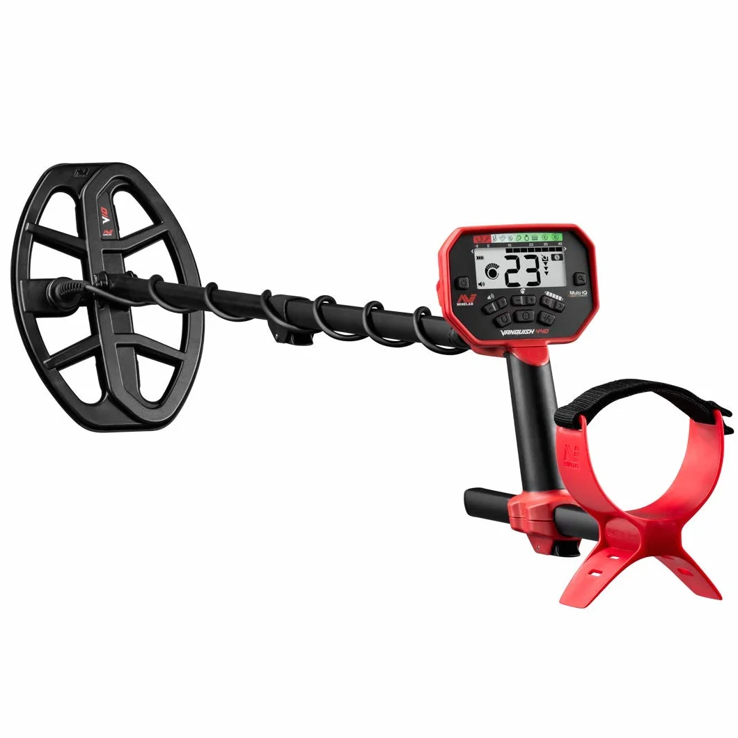Minelab Vanquish 440 Multifrequenz Pinpointing Metalldetektor für Erwachsene mit der Wasserdichten V10 10"" x7“Doppel-D-Spule
