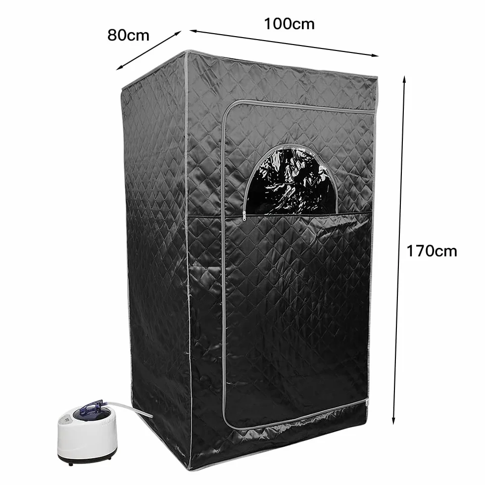 OHMG Tragbare Sauna, 3 l, für den Außenbereich, tragbare Sauna, kompletter Körper, tragbarer Whirlpool mit 1000 W, Vapozone, tragbar, Fernbedienung, großer Raum, tragbare Sauna, Abnehmen, Entgiftung
