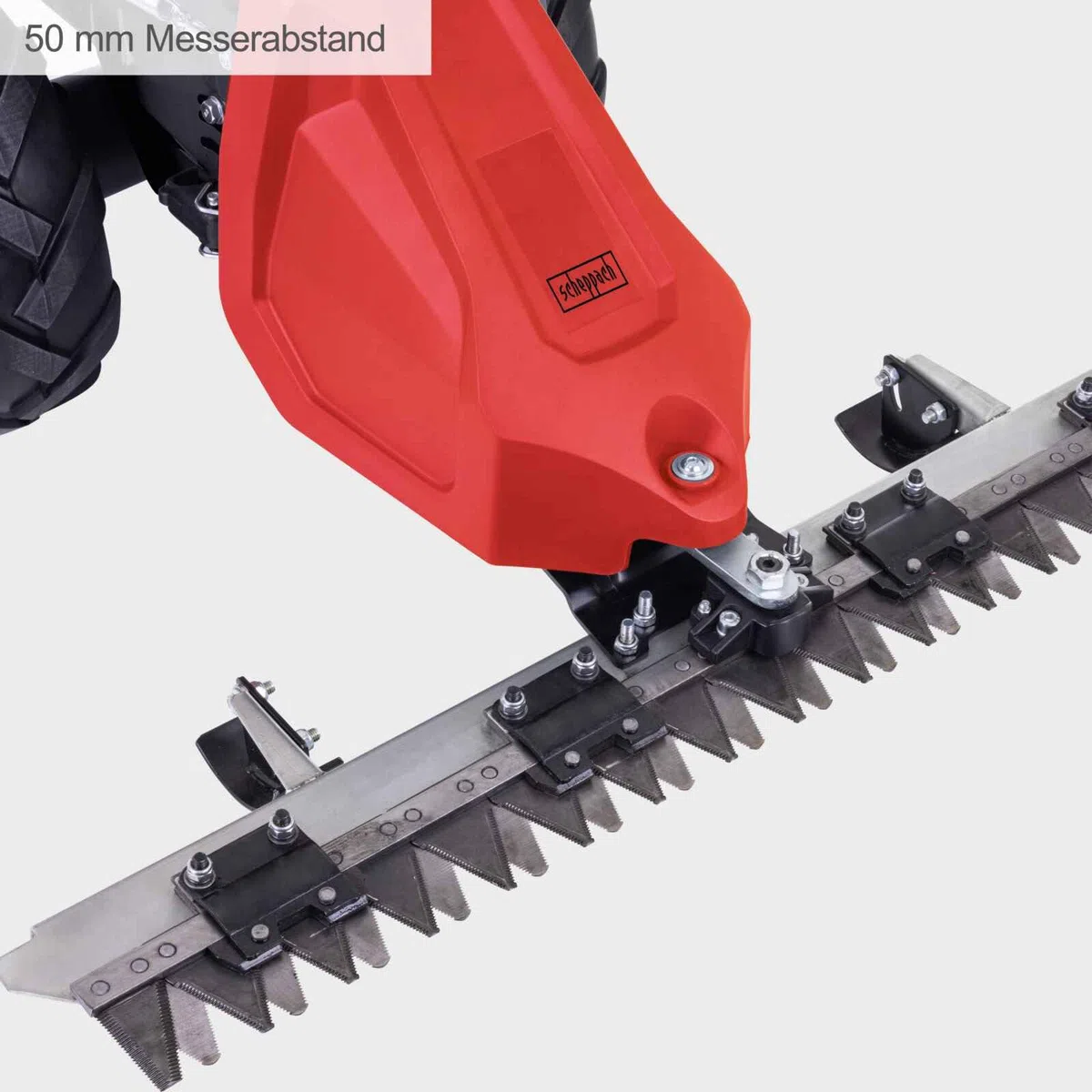 Scheppach Benzin Balkenmäher BMS200-88 mit Antrieb | Schnittbreite 880mm | Schnitthöhe 30-60mm | 4 Takt Motor 5,7PS / 196ccm | für Rasenflächen bis 3000m² | Rasenmäher | Hochgrasmäher inkl. Motoröl