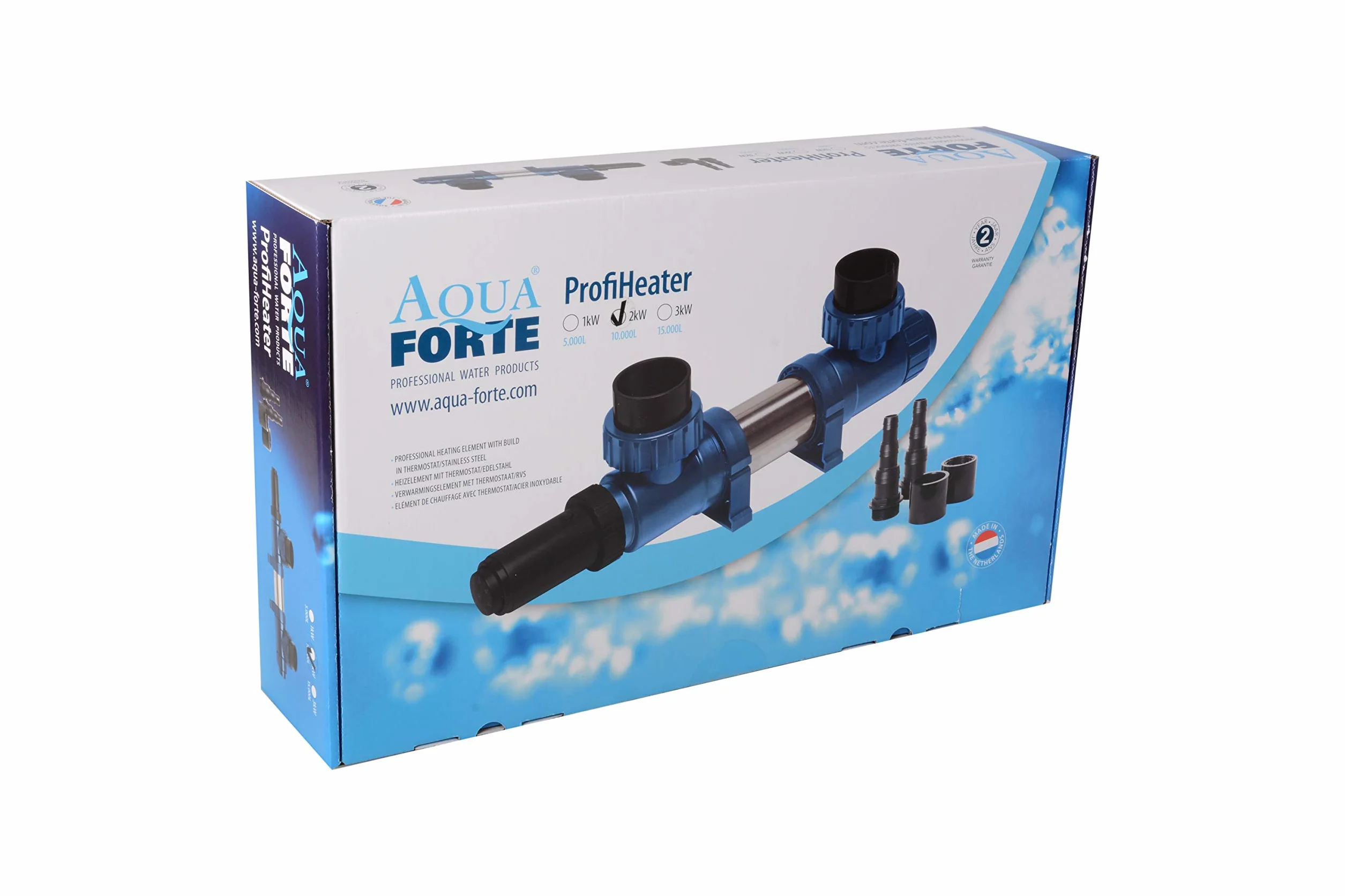 XClear Heater Profi Edelstahl 2 KW max. Teichgröße 10m³ Schwarz