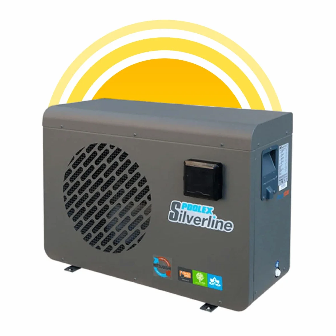 POOLEX Silverline 70 Wärmepumpe, Grau
