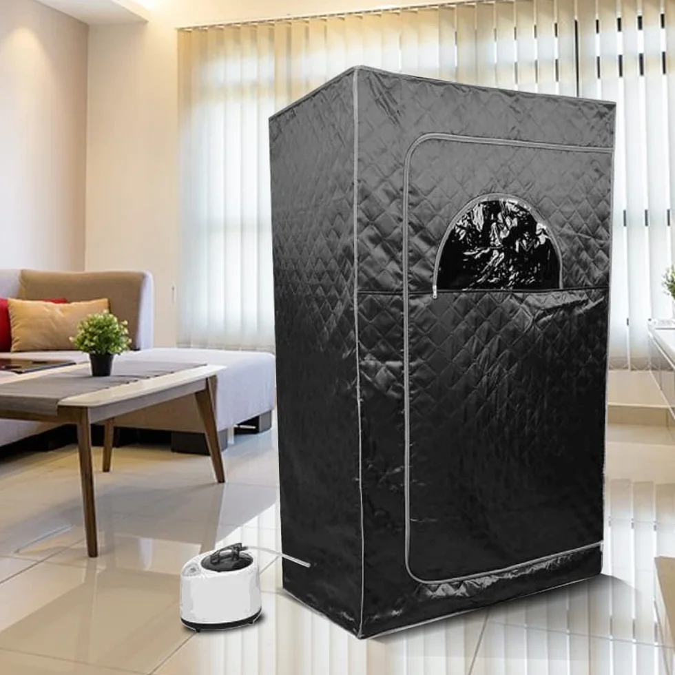 OHMG Tragbare Sauna, 3 l, für den Außenbereich, tragbare Sauna, kompletter Körper, tragbarer Whirlpool mit 1000 W, Vapozone, tragbar, Fernbedienung, großer Raum, tragbare Sauna, Abnehmen, Entgiftung