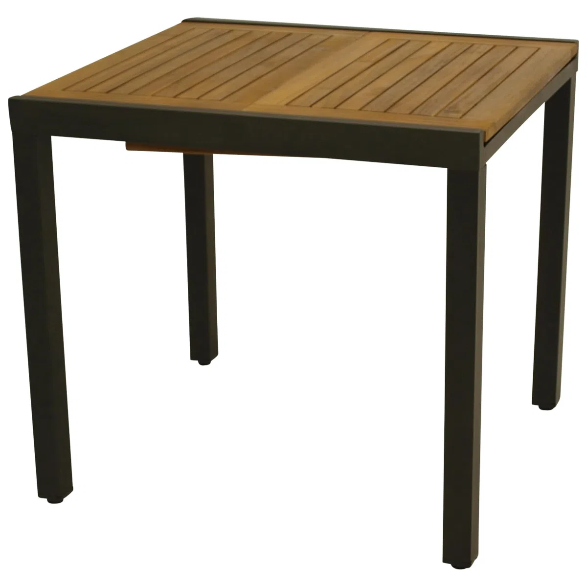 DEGAMO Gartentisch Balkontisch Vicenza aus Akazienholz und Aluminium, Ausziehbar 80/120x70cm, Anthrazit, FSC-Zertifiziert