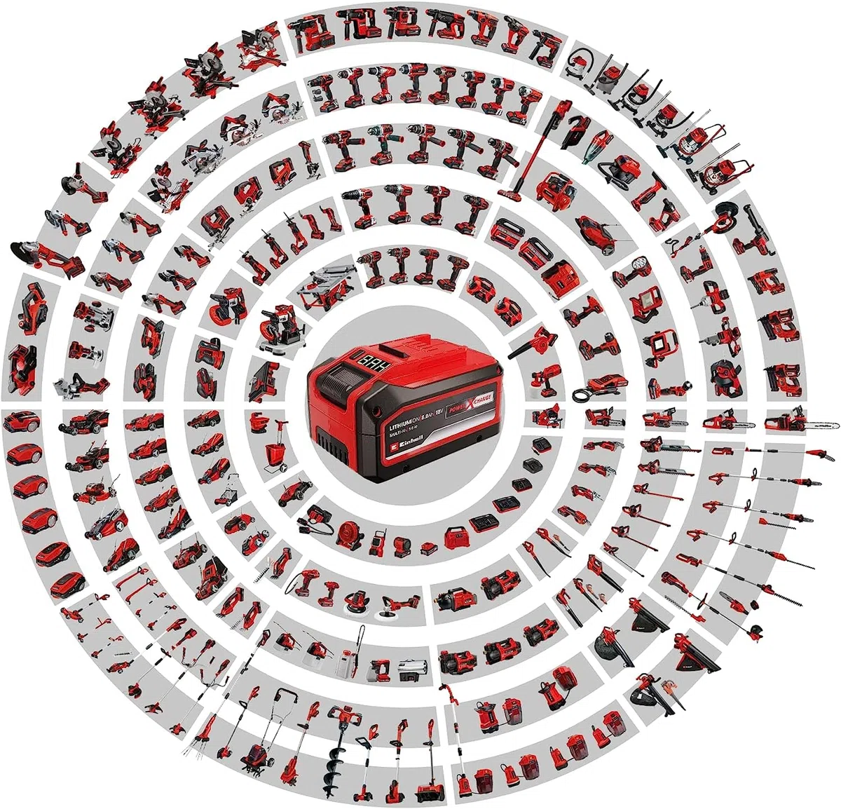 Einhell Professional Akku-Rasenmäher GP-cm 36/47 S HW Li Kit Power X-Change (36 V, 47 cm Schnittbreite, 700 m², Selbstfahrantrieb, Brushless, Mulchfunktion, inkl. 4X 4,0 Ah Akkus, 2X Twincharger)