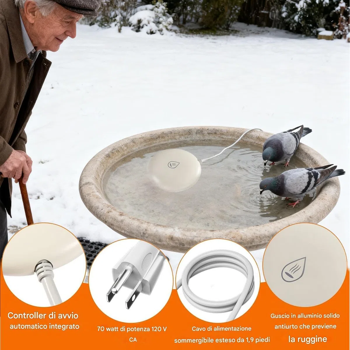 Wannenheizung Für Den Winter - Deicer Für Geflügeltränke, Externer Teich Heizpaneel, Intelligente Brunnenheizung, Gartenzubehör | Strum
