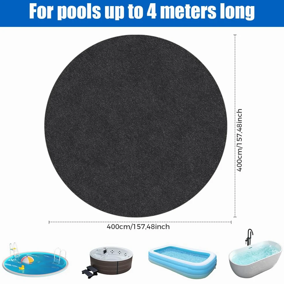 Pool Unterlage, 4M Poolunterlage, Poolmatten Schutzboden, Extra Dicke Bodenschutzplane, Bodenplane für Pools, Whirlpool Matte für Verlängert die Lebensdauer der Auskleidung