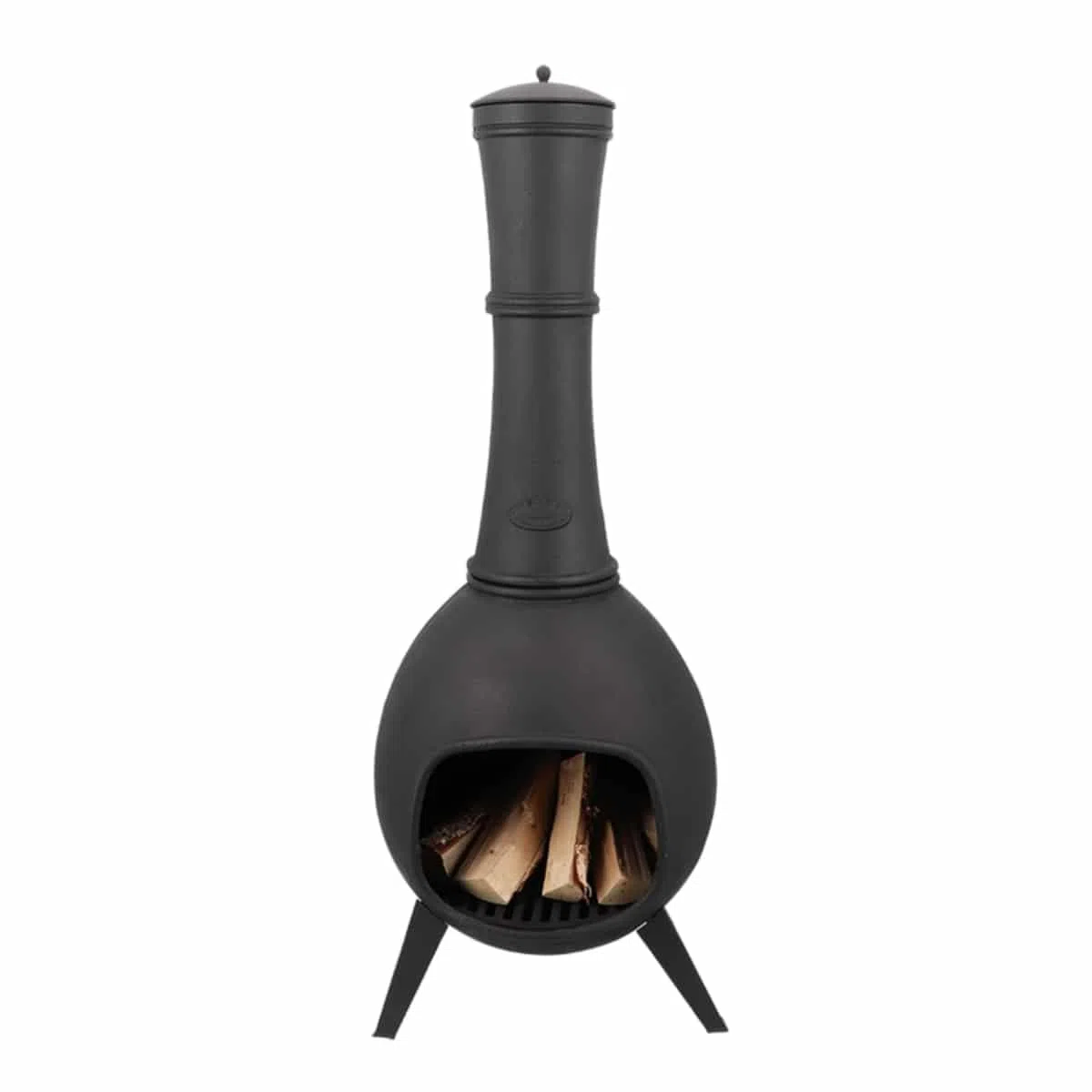 Esschert Design Terrassenofen, 150 cm L, schwarz, 53x53x144 cm, FF65