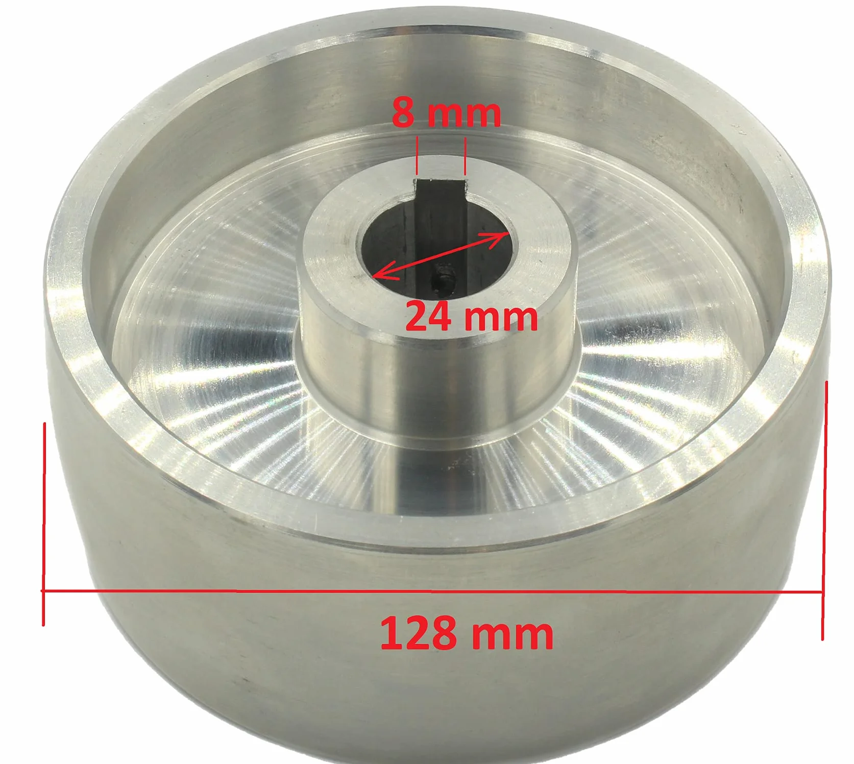 (AL5-24) CNC gefrästes Riemenschleifer Set für Messerschleifer 130 mm Antrieb-24 mm Schaft 75 mm Spur 50 mm Idler