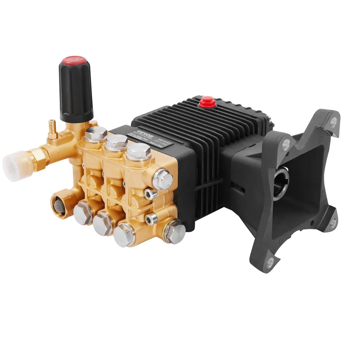 VEVOR Ersatzpumpe für Hochdruckreiniger, 25,4 mm Schaft, horizontaler Triplex-Kolben, 303 bar, 15 L/min Durchfluss, Hochdruckreinigerpumpe, Ideale Lösung zur Erhöhung des Wasserdrucks