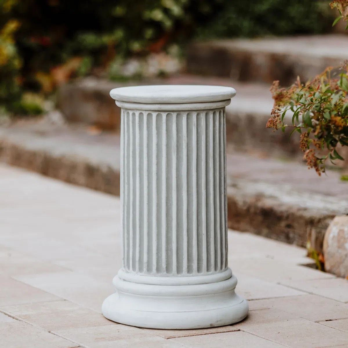 gartendekoparadies.de Elegante Säule Steinsockel, H. 41 cm, 45 kg | Steinguss, Steinfigur, Für Außenbereich, Frostsicher