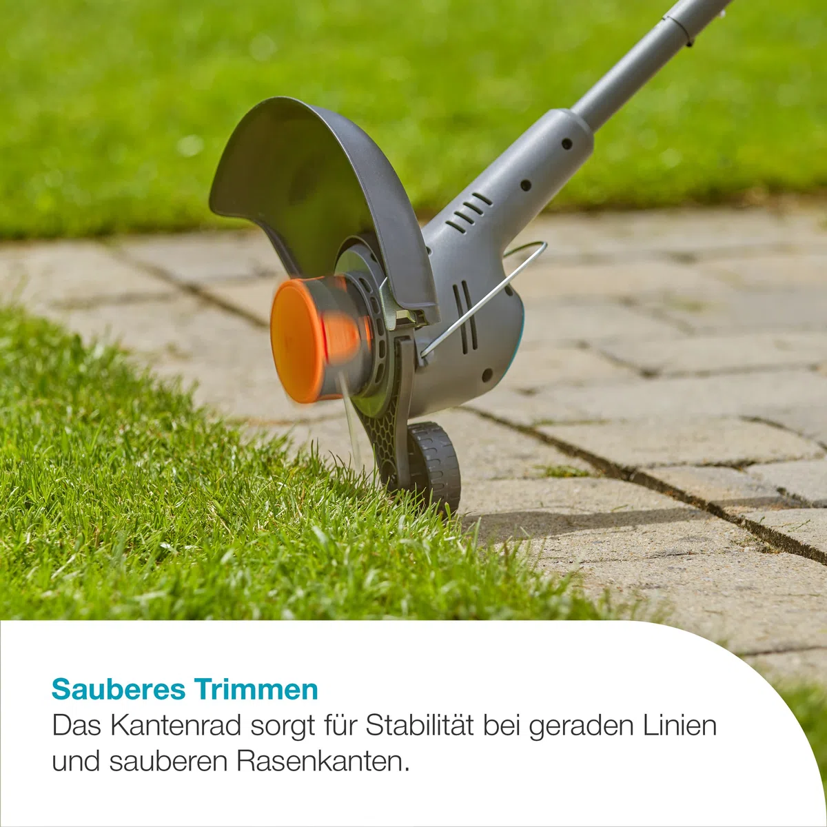 Gardena Akku-Rasentrimmer EasyTrim 25/18V P4A Solo: Leichtgewicht, Kantenschnitt, Teleskopgriff, Ergonomisch, Kabellos (14704-55)