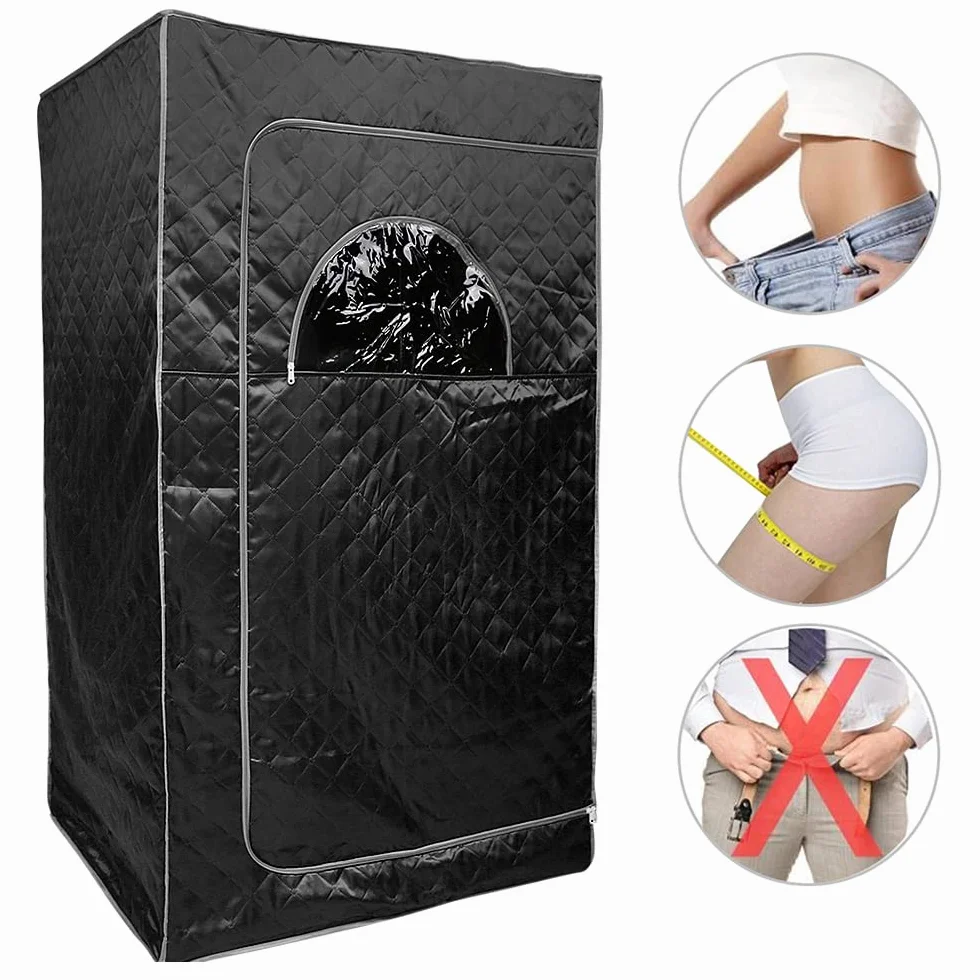 OHMG Tragbare Sauna, 3 l, für den Außenbereich, tragbare Sauna, kompletter Körper, tragbarer Whirlpool mit 1000 W, Vapozone, tragbar, Fernbedienung, großer Raum, tragbare Sauna, Abnehmen, Entgiftung